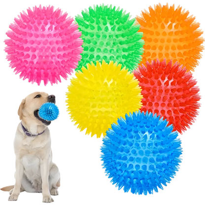 INTERACTIVE DURABLE DOG SQUEAKY BALL