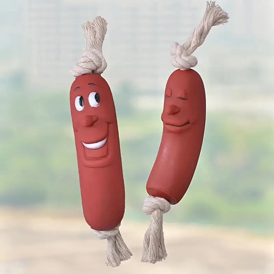 Funny Sausage Bite-Resistant Dog Chew Toy