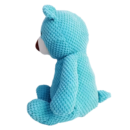 BLUE TEDDY BEAR PLUSH DOG TOY