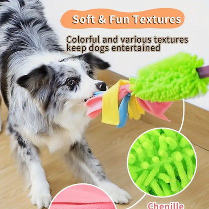 BUNGEE SQUEAKY TUG DOG TOY