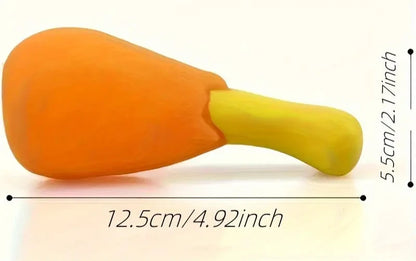 DURABLE ENAMEL CHICKEN LEG SQUEAKY DOG TOY