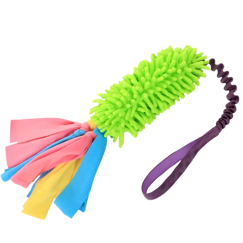 BUNGEE SQUEAKY TUG DOG TOY