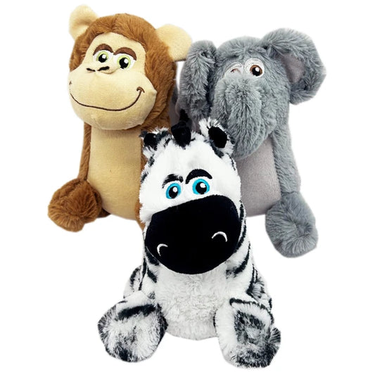 9" Stuffed Animal Pet Dog Chew Toy with Pulling Rope