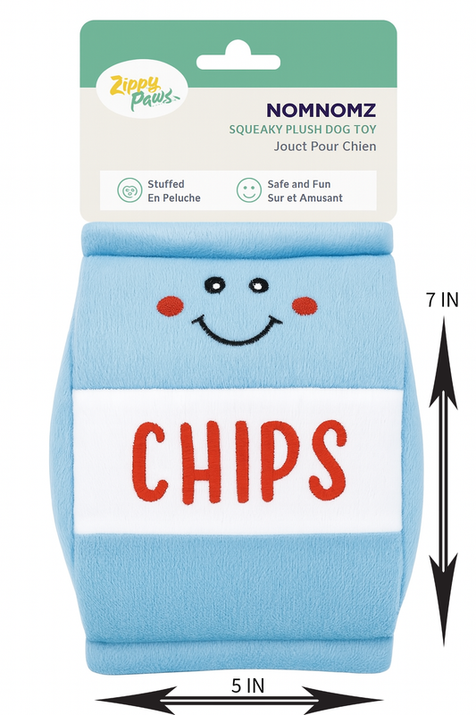 Zippy Paws NomNomz Chips Squeaky Plush Dog Toy