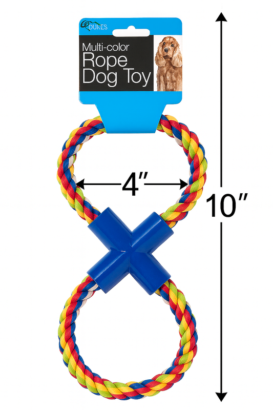 Figure 8 Multi-Colored Rope Dog Toy