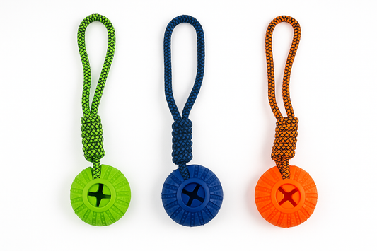 Durable Tire With Strong Rope Pull Dog Toy