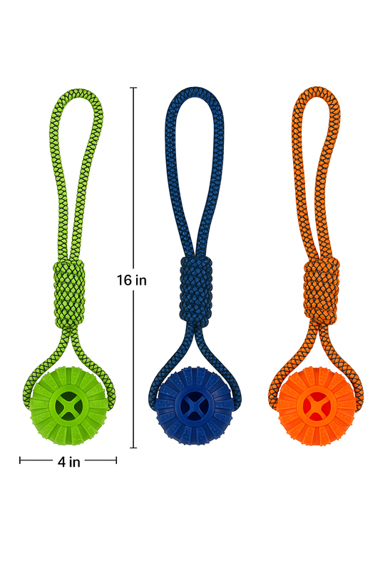 Durable Tire With Strong Rope Pull Dog Toy