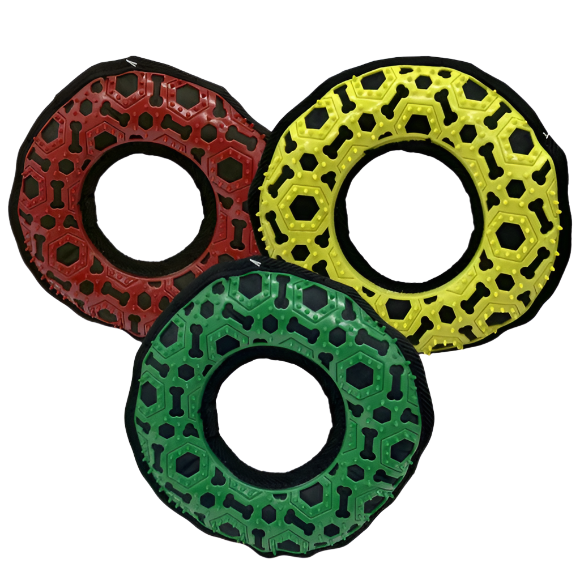 7.5 TOUGH CHEW SQUEAKER DOG DISK