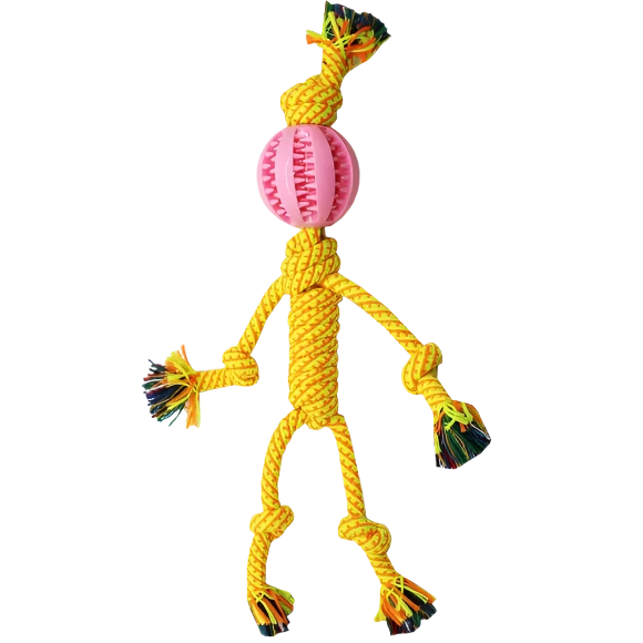 Boy 18 Inch Yellow Knotted Rope Dog Toy
