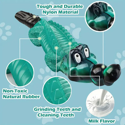 Durable Blue Crocodile Dog Toy For Heavy Chewers