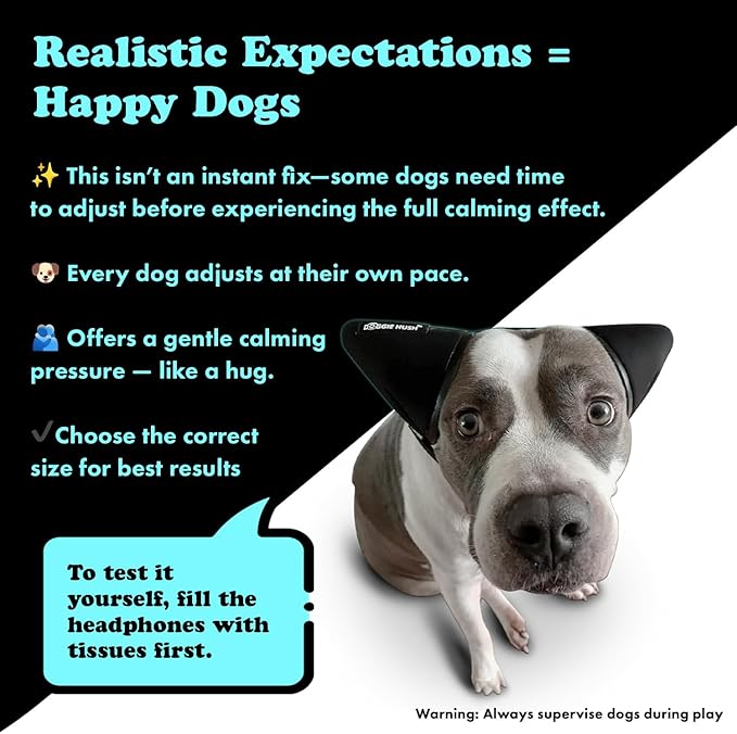 Doggie Hush™ Pro — Professional-Grade Noise-Cancelling Headphones/ Earmuffs for Dogs