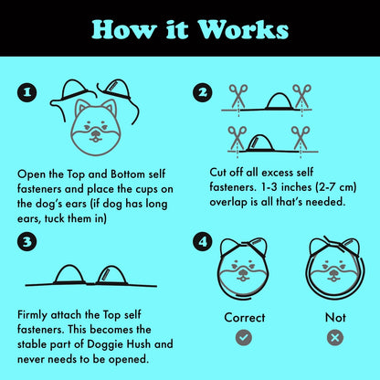 Doggie Hush™ Pro — Professional-Grade Noise-Cancelling Headphones/ Earmuffs for Dogs