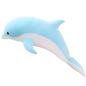 DOLPHIN PLUSH CHEW TOY WITH SQUEAKER