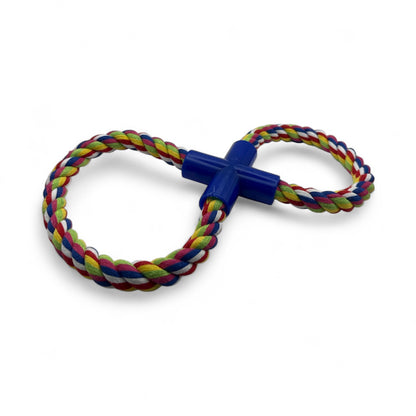 Figure 8 Multi-Colored Rope Dog Toy