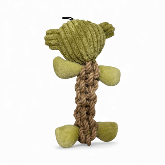 Non-Toxic Tough Hemp Monkey Plush Toy with Hemp Rope