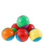 6PC SQUEAKY DURABLE RUBBER CHEW BALLS