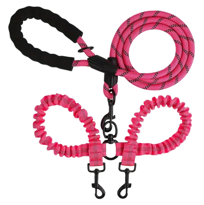 TWO-DOG 360° NO-TANGLE SWIVEL LEASH