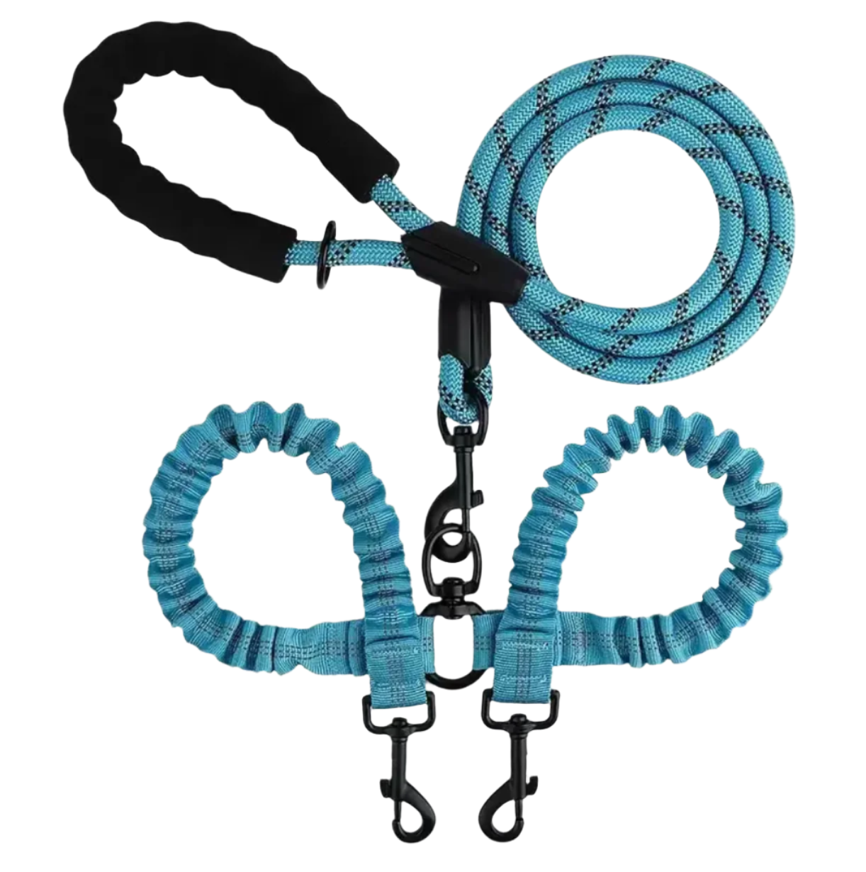 TWO-DOG 360° NO-TANGLE SWIVEL LEASH