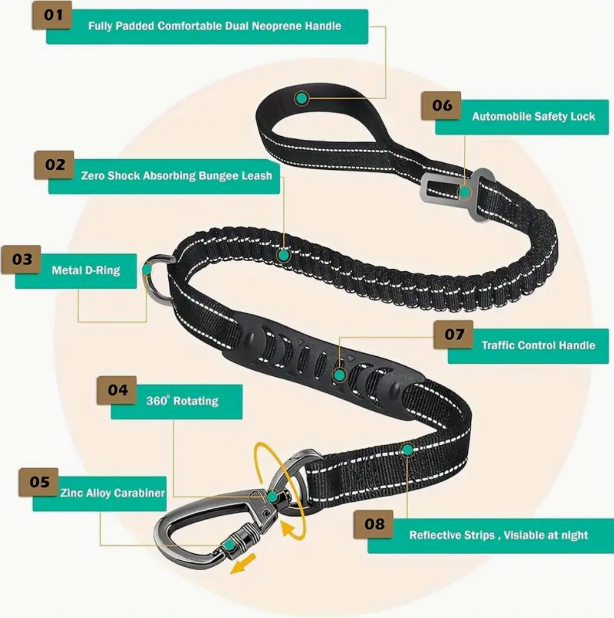 ULTIMATE STRETCH BUNGEE DOG LEASH