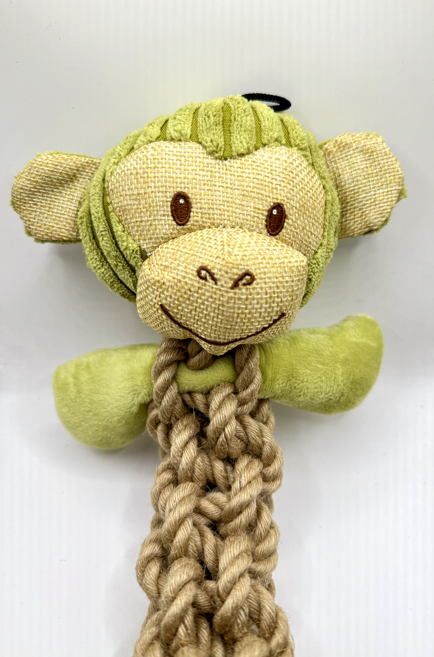 Non-Toxic Tough Hemp Monkey Plush Toy with Hemp Rope !!! DURABLE FOR HEAVY CHEWERS !!!!!