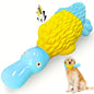 Indestructible Platypus Blue&Yellow Rubber Chew Toy Healthy Amazing Squeaker For Very Aggressive Chewers