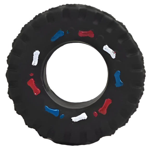 Mini Rubber Durable Squeaky Tire Dog Toy