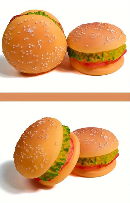 HAMBURGER SHAPED DURABLE CHEW TOY