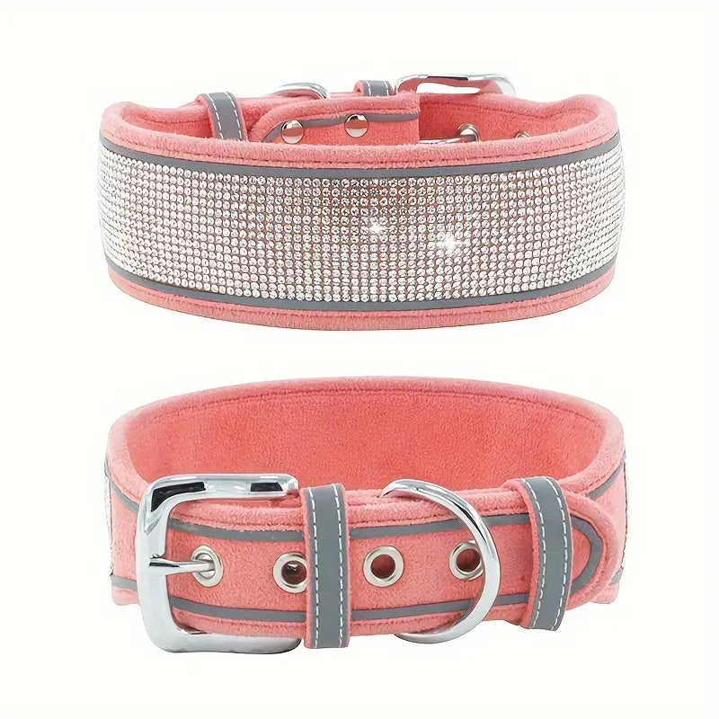 Sparkling Rhinestone Dog Collars - Adjustable Pet Collar with Glitter Bling