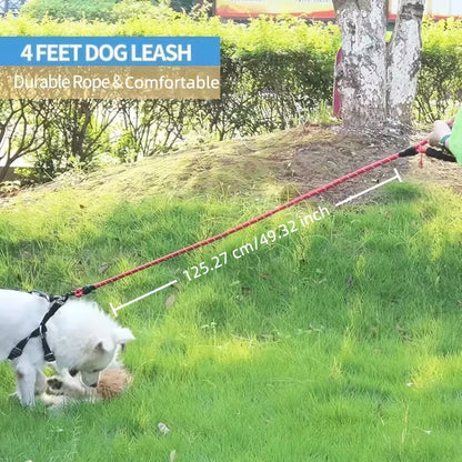 4.11ft Dog Leash with Padded Handle & Reflective Threads – Strong, Safe & Comfortable