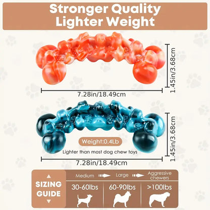 Durable Flame Spine Bone Dog Chew Toy – Tough Chew Toy for Aggressive Chewers