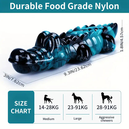 Durable Nylon Alligator Dog Chew Toy For Aggressive Chewers