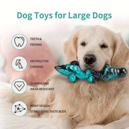 Durable Nylon Alligator Dog Chew Toy For Aggressive Chewers