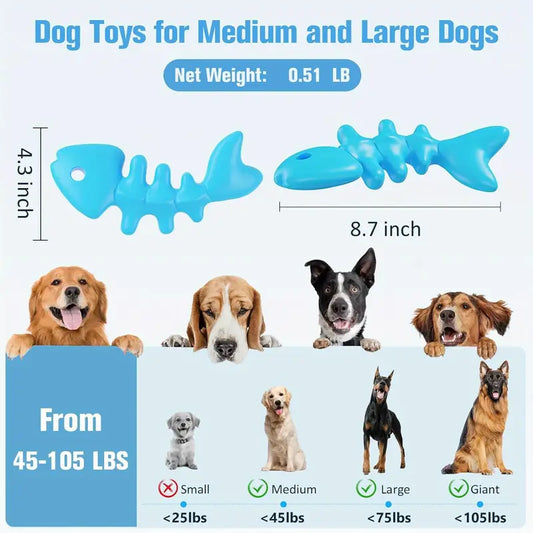 Indestructible Tough Nylon Fish Bone Dog Toy – Perfect For Heavy Chewers