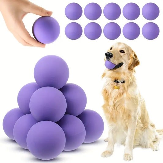 Natural Rubber Purple Bouncy Balls Dogs Go Crazy