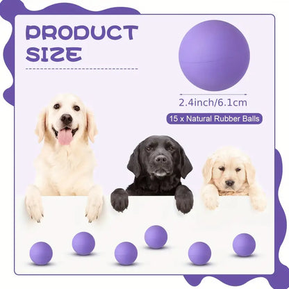 Natural Rubber Purple Bouncy Balls Dogs Go Crazy