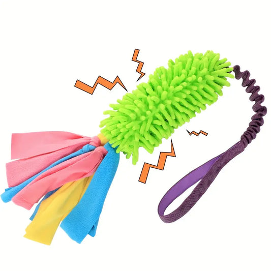 Bungee Dog Tug Toy – Rope with Squeaker for Interactive Play