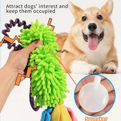 Bungee Dog Tug Toy – Rope with Squeaker for Interactive Play