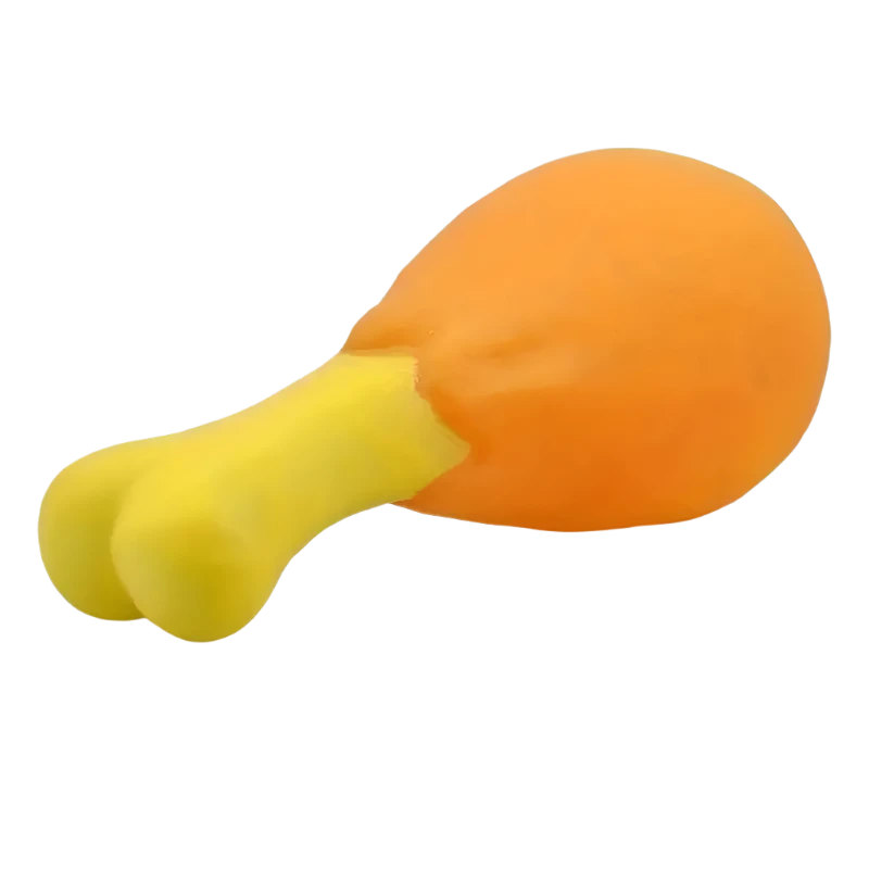 DURABLE ENAMEL CHICKEN LEG SQUEAKY DOG TOY