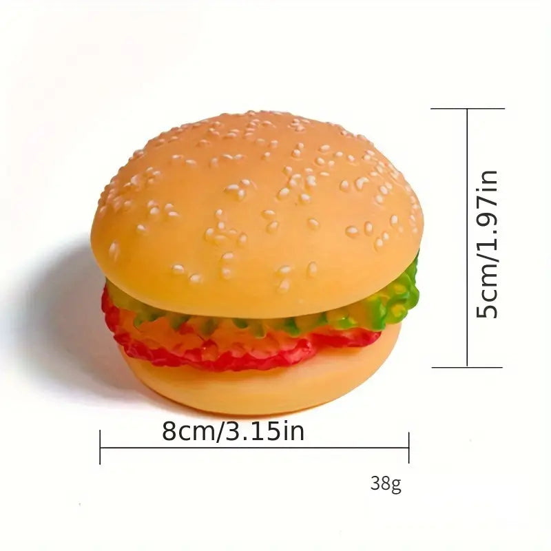 HAMBURGER SHAPED DURABLE CHEW TOY