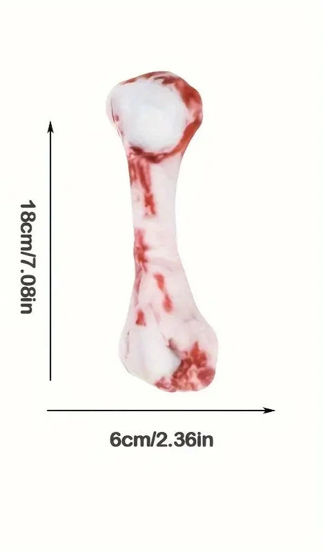 Realistic Bloody Bone Squeaker Toy