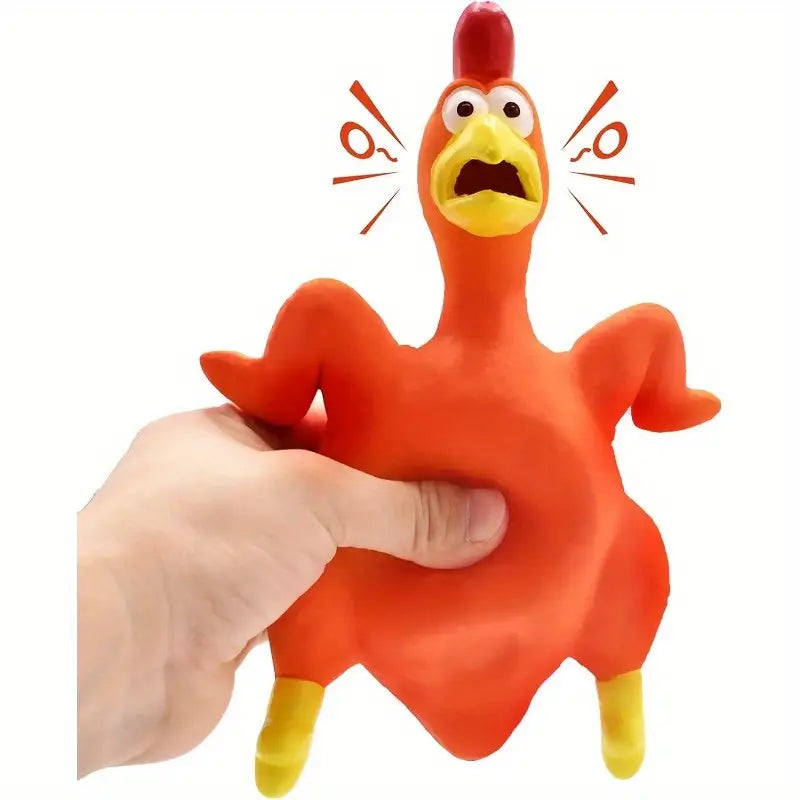 Natural Latex Squeaky Chicken Dog Chew Toy (1PC)