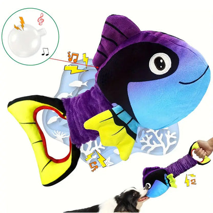 Squeaky Soft Plush Clownfish Interactive Dog Chew Toy