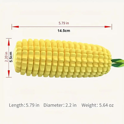 DURABLE CORN-SHAPED RUBBER SQUEAKY DOG TOY