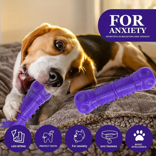 Grey & Purple Skull Bone Indestructible Chew Toy