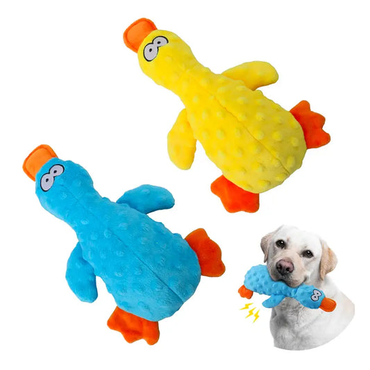 Interactive Textured Dog Squeaky Toy – Plush Duck for Playful Pups(1PC)