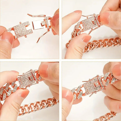 ROSE GOLD DIAMOND DOG CHAIN