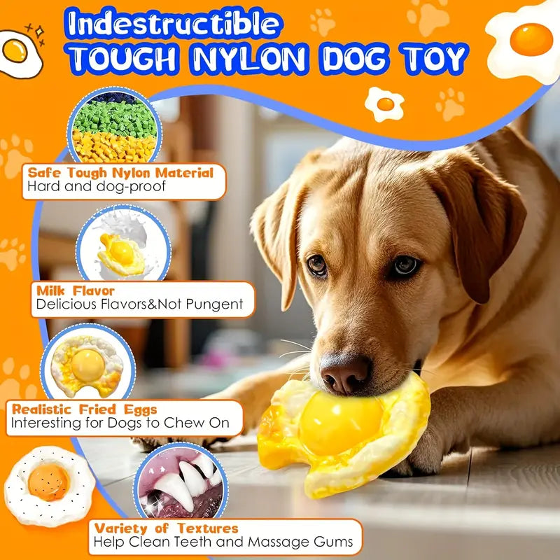 Tough Nylon Indestructible Egg Design Chew Toy For Aggressive Chewers