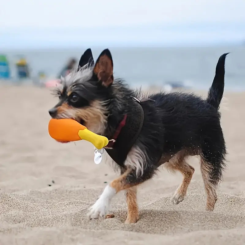 DURABLE ENAMEL CHICKEN LEG SQUEAKY DOG TOY