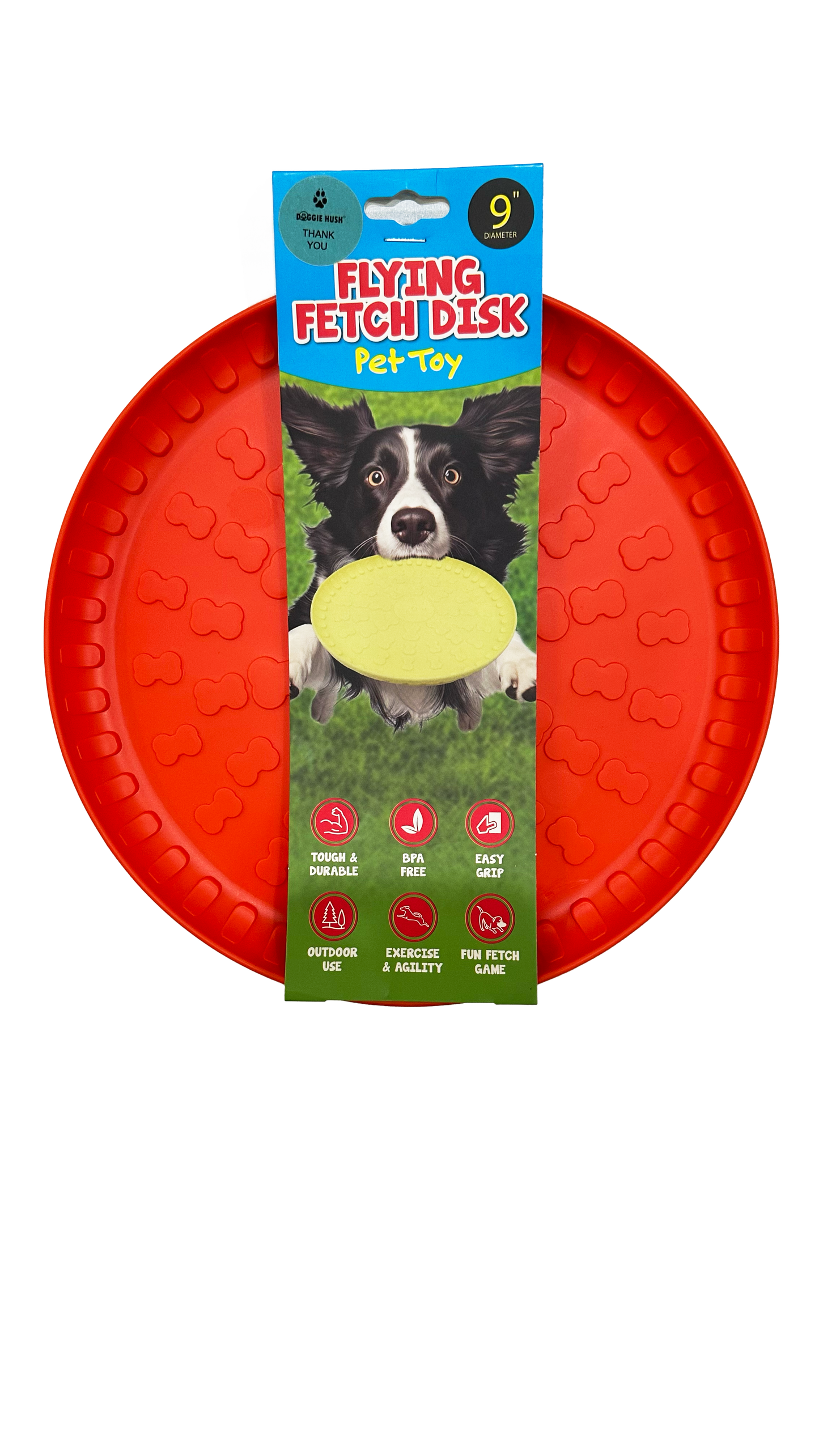 Flying Frisbee Disk, BPA-Free Durable Dog Toy