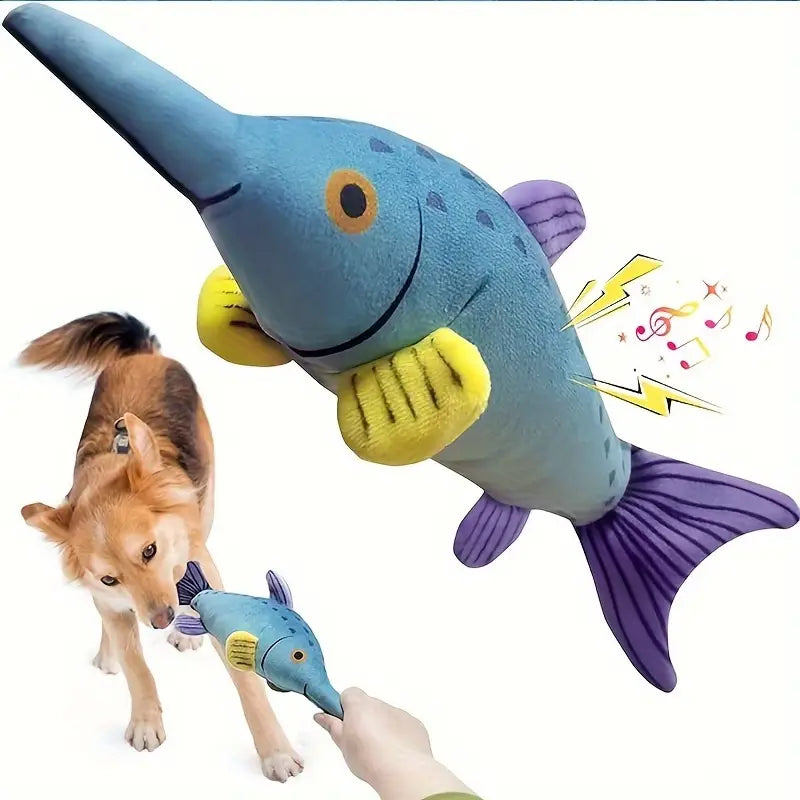 Large Fish Dog Toy Squeaky and Plush